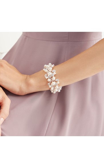 Ladies' Gorgeous Alloy With Irregular Rhinestone Bracelets