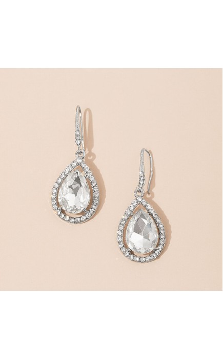 Ladies' Beautiful Alloy With Irregular Cubic Zirconia Earrings