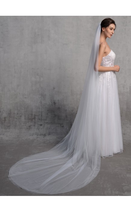 Two-tier Cut Edge Cathedral Bridal Veils