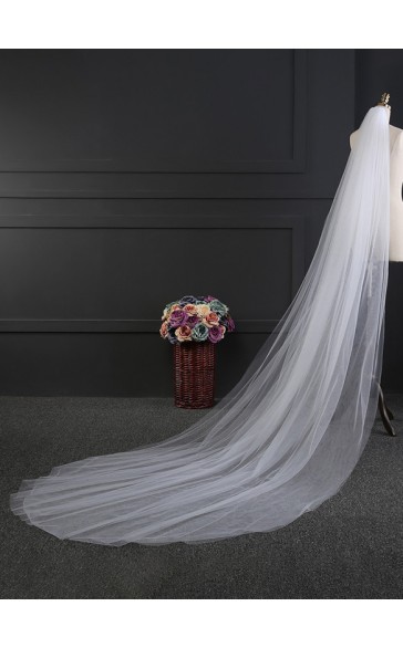 Two-tier Cut Edge Cathedral Bridal Veils