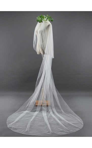 Two-tier Cut Edge Cathedral Bridal Veils