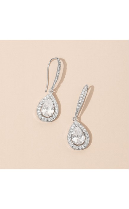 Ladies' Shining Alloy With Irregular Cubic Zirconia Earrings