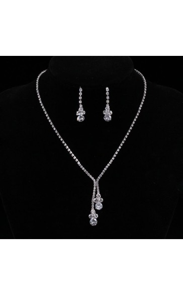 Ladies' Vintage Alloy With Irregular Rhinestone Jewelry Sets