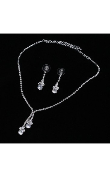 Ladies' Vintage Alloy With Irregular Rhinestone Jewelry Sets