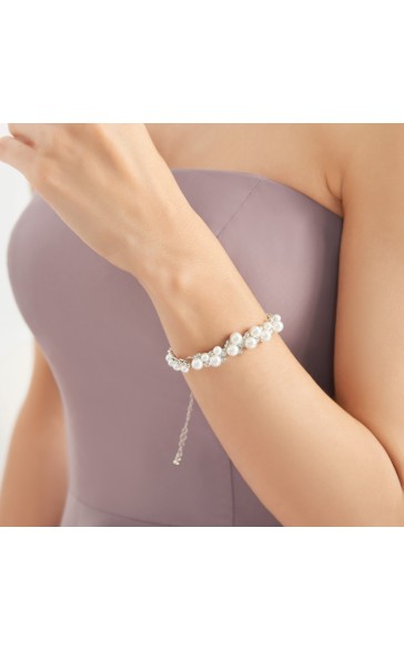 Ladies' Classic Alloy With Irregular Cubic Zirconia Bracelets