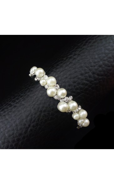 Ladies' Classic Alloy With Irregular Cubic Zirconia Bracelets