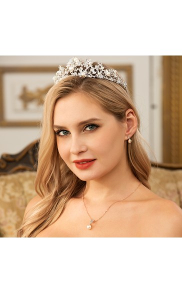 Ladies' Beautiful Alloy With Irregular Cubic Zirconia Jewelry Sets