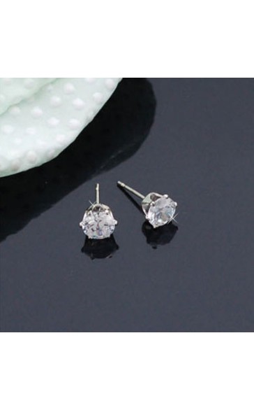 Ladies' Shining Alloy With Irregular Rhinestone Earrings