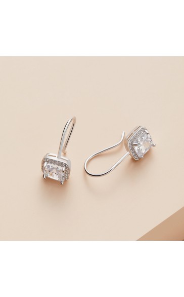 Unique Alloy With Irregular Cubic Zirconia Earrings