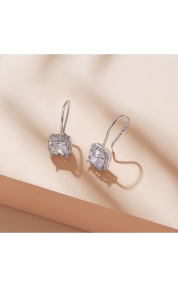 Unique Alloy With Irregular Cubic Zirconia Earrings