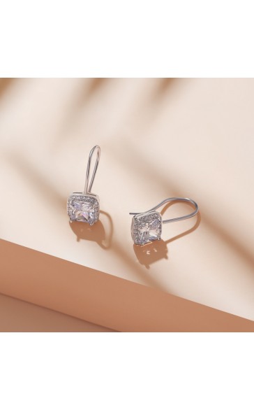 Unique Alloy With Irregular Cubic Zirconia Earrings