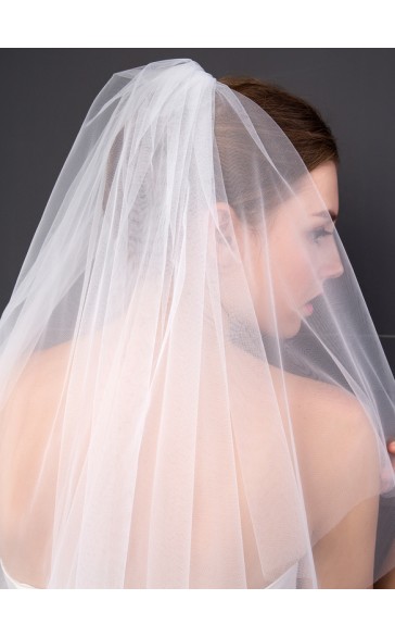 Two-tier Cut Edge Elbow Bridal Veils