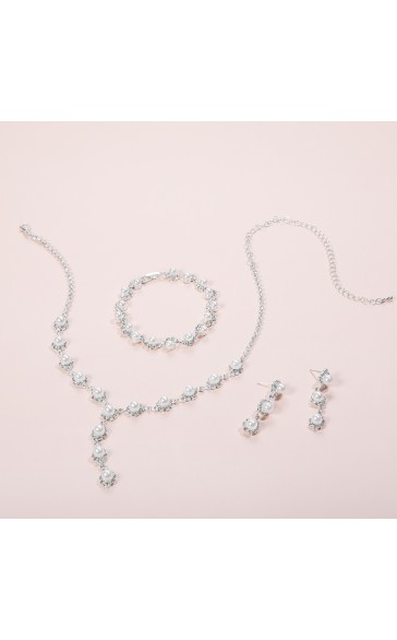 Ladies' Alloy With Irregular Rhinestone Jewelry Sets