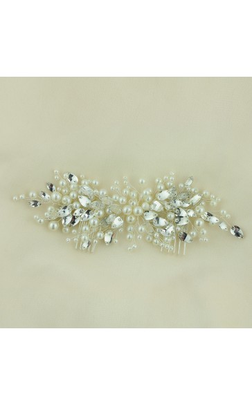 Combs & Barrettes/Headpiece Amazing With Venetian Pearl (Sold in single piece)