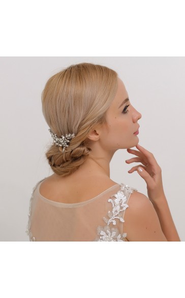 Combs & Barrettes/Headpiece Glamourous With Crystal (Sold in single piece)