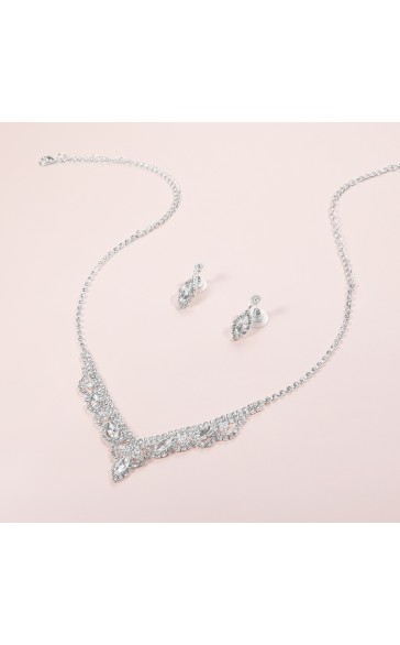 Ladies' Classic Alloy With Irregular Rhinestone Jewelry Sets