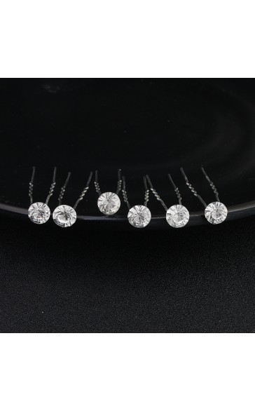 Hairpins/Headpiece Gorgeous With Crystal (Set of 6)