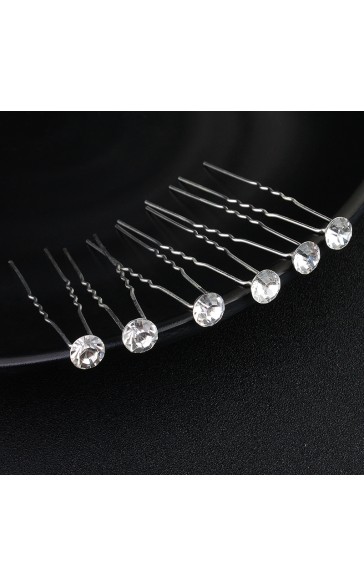 Hairpins/Headpiece Gorgeous With Crystal (Set of 6)