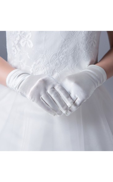 Satin Wrist Length Glove