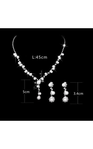 Ladies' Elegant Alloy With Irregular Rhinestone Jewelry Sets