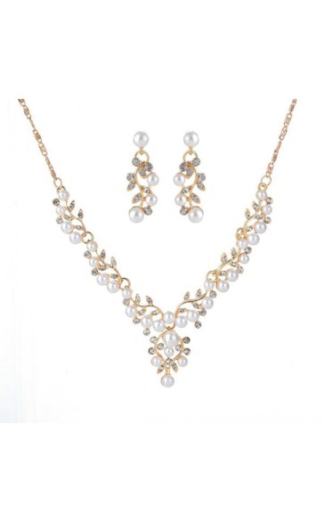 Ladies' Alloy With Irregular Pearl/Rhinestone Jewelry Sets