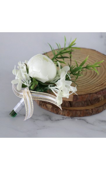 Gorgeous Free-Form Silk Flower Boutonniere (Sold in a single piece) -