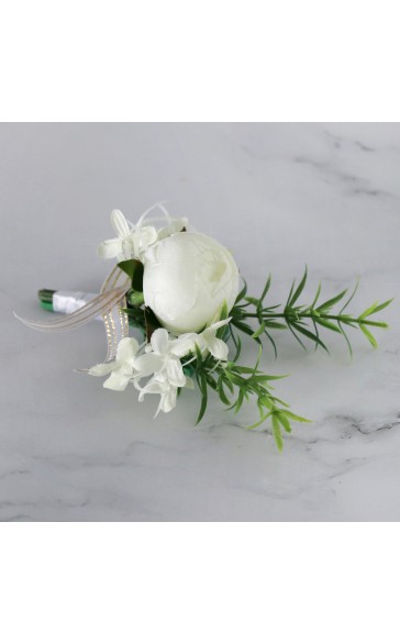 Gorgeous Free-Form Silk Flower Boutonniere (Sold in a single piece) -