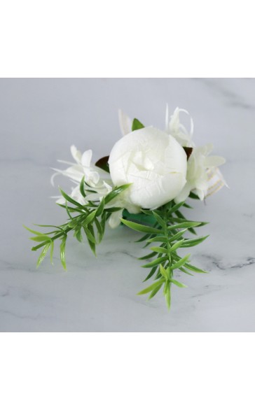 Gorgeous Free-Form Silk Flower Boutonniere (Sold in a single piece) -