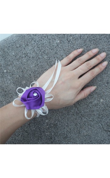 Free-Form Satin Wrist Corsage (Sold in a single piece) -