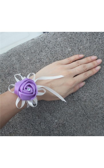 Free-Form Satin Wrist Corsage (Sold in a single piece) -