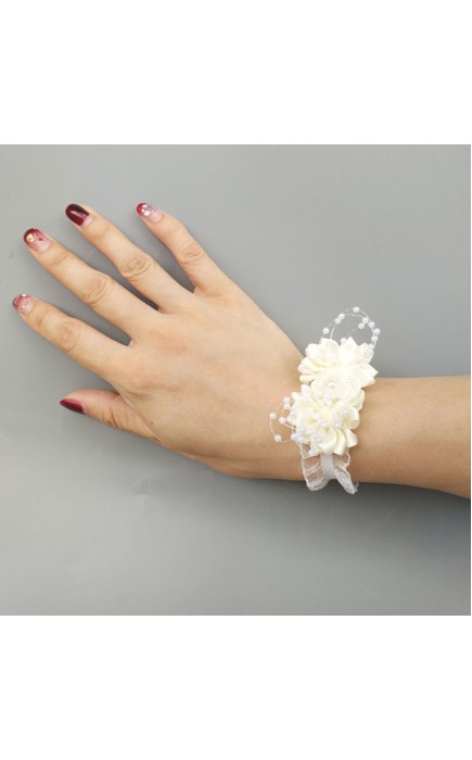 Free-Form Satin Wrist Corsage (Sold in a single piece) -