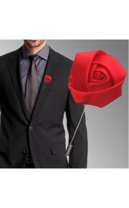 Romantic Free-Form Satin Boutonniere (Sold in a single piece) -