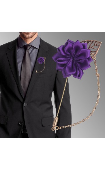 Romantic Free-Form Satin Boutonniere (Sold in a single piece) -