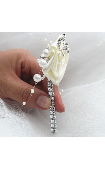 Classic Free-Form Satin Boutonniere (Sold in a single piece) -