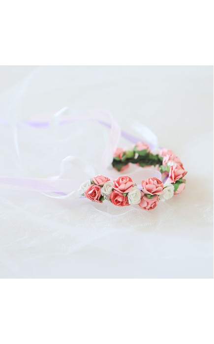 Free-Form Silk Flower Wrist Corsage (Sold in a single piece) -