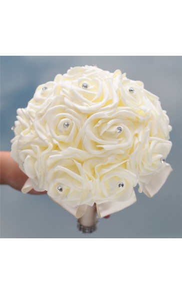 Round Foam Bridal Bouquets (Sold in a single piece) - Bridal Bouquets