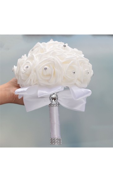 Round Foam Bridal Bouquets (Sold in a single piece) - Bridal Bouquets