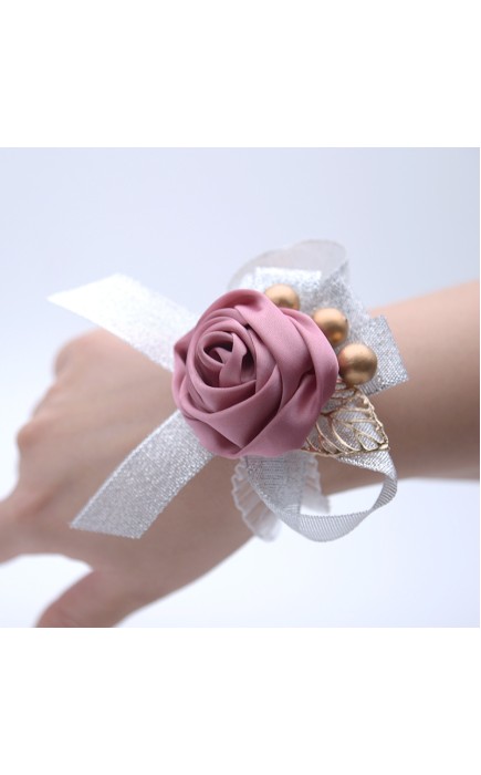 Free-Form Satin Wrist Corsage -