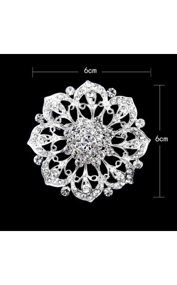 Ladies' Fancy Alloy With Irregular Rhinestone Brooch