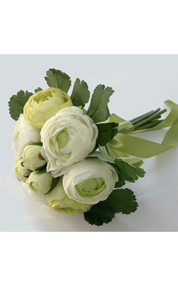 Vivifying Round Silk Flower Bridesmaid Bouquets -