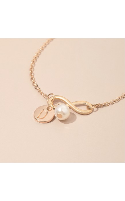 Elegant Alloy With Irregular Pearl Initial Bracelets Bracelets