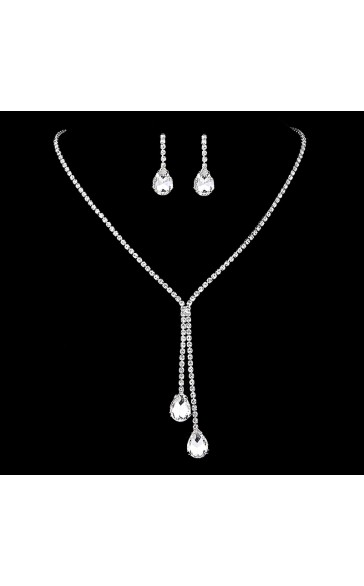 Ladies' Stylish Alloy With Irregular Cubic Zirconia Jewelry Sets