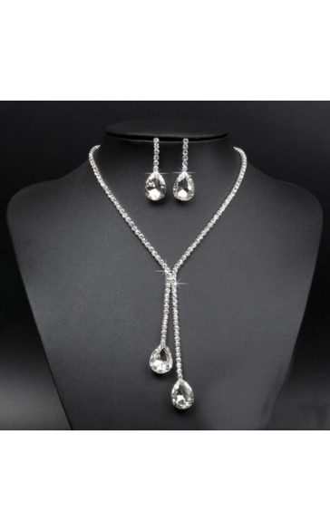 Ladies' Stylish Alloy With Irregular Cubic Zirconia Jewelry Sets