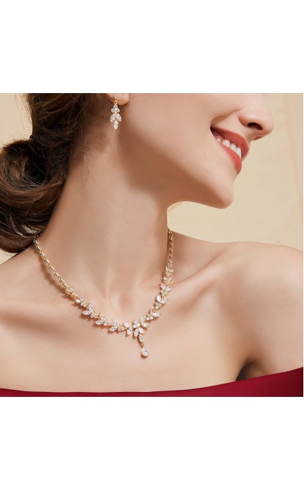 Ladies' Elegant Alloy With Irregular Cubic Zirconia Jewelry Sets