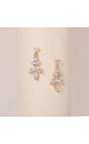 Ladies' Elegant Alloy With Irregular Cubic Zirconia Jewelry Sets