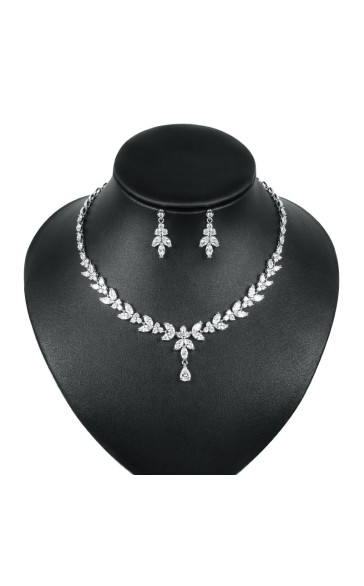 Ladies' Elegant Alloy With Irregular Cubic Zirconia Jewelry Sets