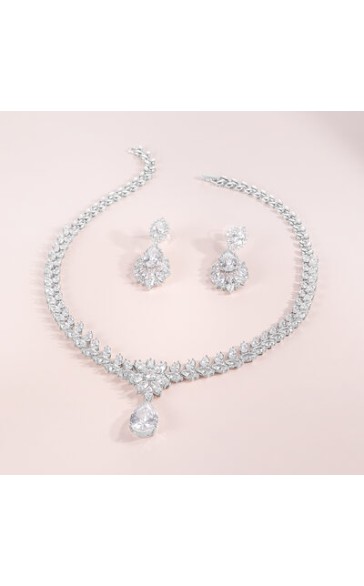 Ladies' Elegant Alloy With Irregular Rhinestone Jewelry Sets