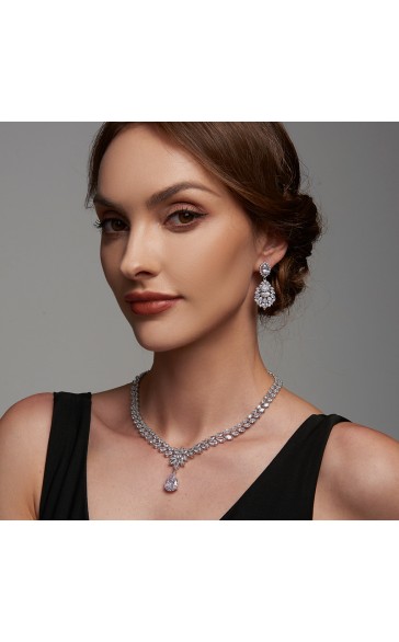 Ladies' Elegant Alloy With Irregular Rhinestone Jewelry Sets