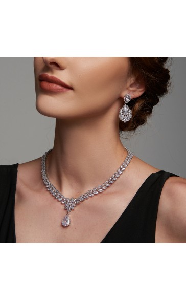 Ladies' Elegant Alloy With Irregular Rhinestone Jewelry Sets