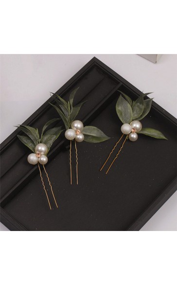 Hairpins/Headpiece Romantic With Venetian Pearl (Set of 6)